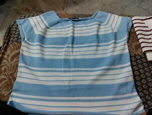 Striped Blue &amp; White Top