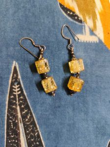 92.5 Pure Silver Citrine Danglers
