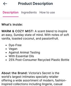 Pink Warm &amp; Cozy Glow 10ml sample