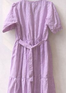 Lavender Eyelet Tiered Dress