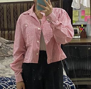 Striped Crop Shirt