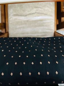 Black Printed Dress Material