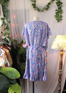 Plus Size Floral Wrap Dress