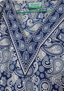 Paisley Print  Blue Kaftan Top