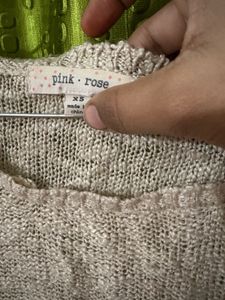 Lace Trim Knit Sweater