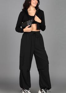 Black Baggy Cargo Pants