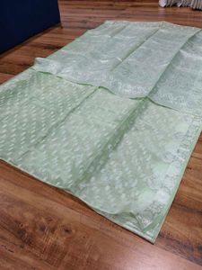 Mint Green Organza saree
