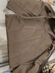 Men Brown Mandarin Collar Stitched Nehru Jacket