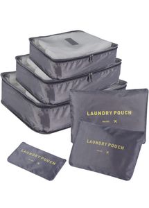 6 Pcs Nylon Travel Laundry Cosmetics Makeup Bag
