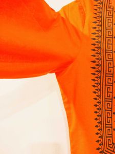 Beautiful Rust Orange🧡 Kurta With Printed Yoke