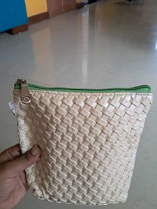 Woven look Pouch