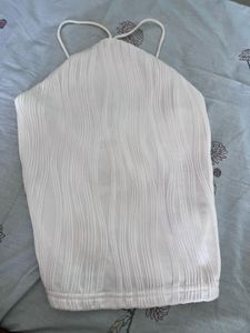 White Halter Top