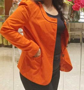 Chic Orange Blazer