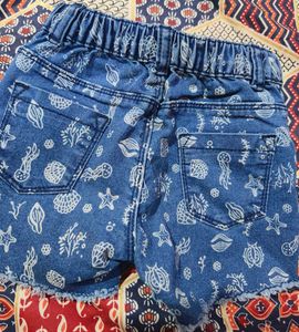 Babyhug Mid Thigh  Blue Shorts