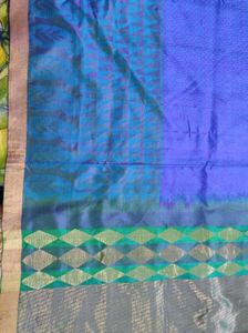 Blue And Green uppada silk Saree
