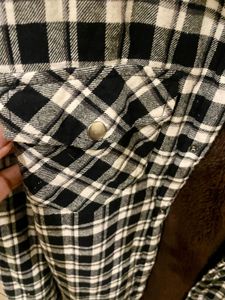Fur Lined Plaid Flannel Shirt (Imported)