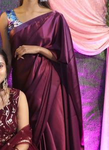 violet silk saree
