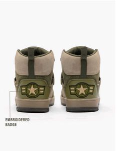 Stylish Green High-Top Sneakers