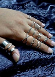 Elegant Silver Rings + FREE Hoop Earrings