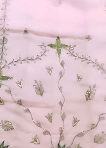 Pink Embroidered ethnic saree