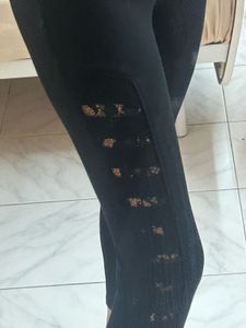 Black Lace Detail Leggings
