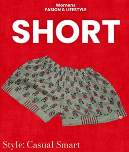 🌺Flower Pertten Design Short Cotton XL