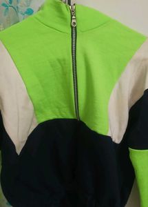 Color Block Zip-Up Jacket