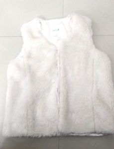 Luxury Fuzzy White Vest