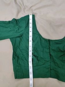 Dark Green Blouse With Short Sleeves 😍💚