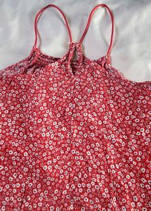 Floral Red Tank Top