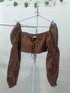 Brown Crop Top