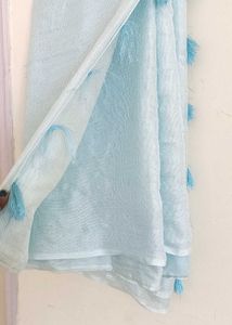 Elegant light blue Saree
