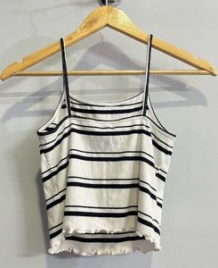 BLACK &amp; WHITE CAMI TOP