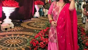 Pink Printed Salwar Suit