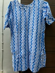 Blue & White Zigzag Tunic