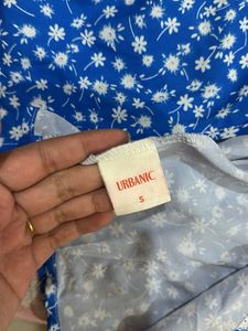 Blue Floral Mini Dress