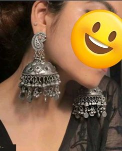Beautiful Oxidised And Black Polish Earrings Combo