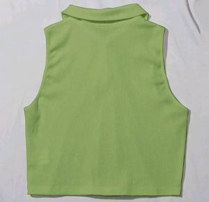 Sleeveless Green Top
