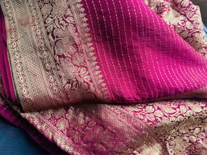 Dark Maroon Saree With Blouse Piece