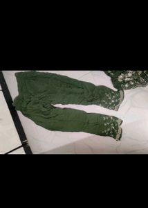 Green Embroidered Kurta Set