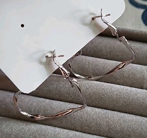 Heart Hoop Silver Earrings