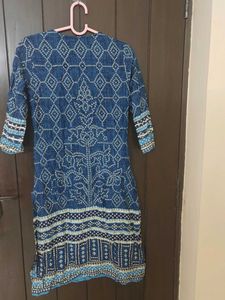 Biba Blue Printed Kurti