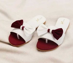 Bow Accent Slip-On Sandals
