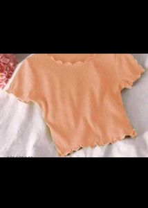 Pink Ruffle Trim Tee