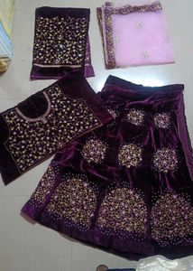 Gorgeous Velvet Lehenga Choli Set