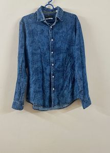 Denim Print Shirt (L Size ) ♥️