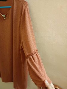 Minimalistic Nude Pink Coloured Tunic Top