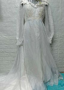 White Gown Price Drop From Rs.1450 To Rs. 799