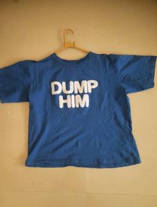 Blue &#39;Dump Him&#39; Graphic T-Shirt