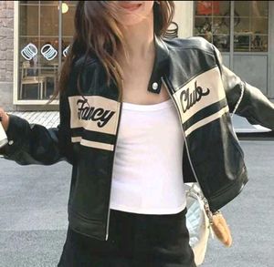 Statement Faux Leather Jacket.